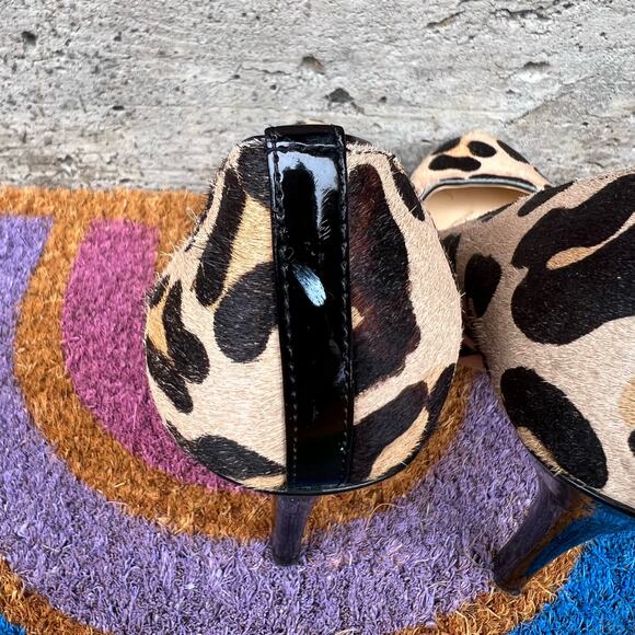 Ivanka Trump Janie Pump Heels Womens Size 6.5 Brown Leopard Fur Animal Print - Picture 8 of 9